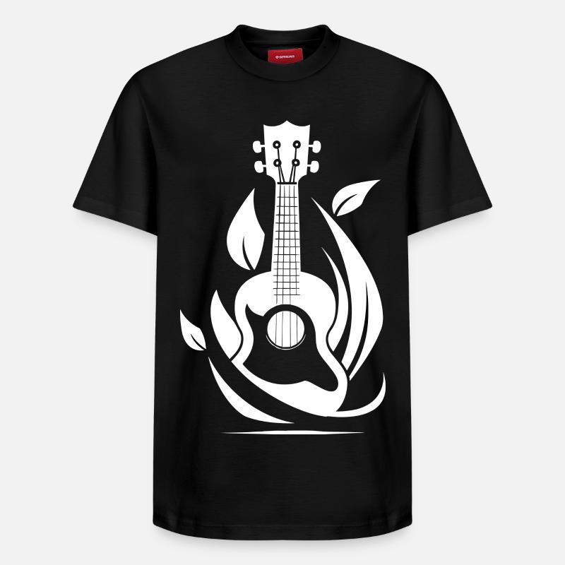 Graphiques Ukulele - T-shirt unisexe décontracté en coton Supima – de SPREAD - noir