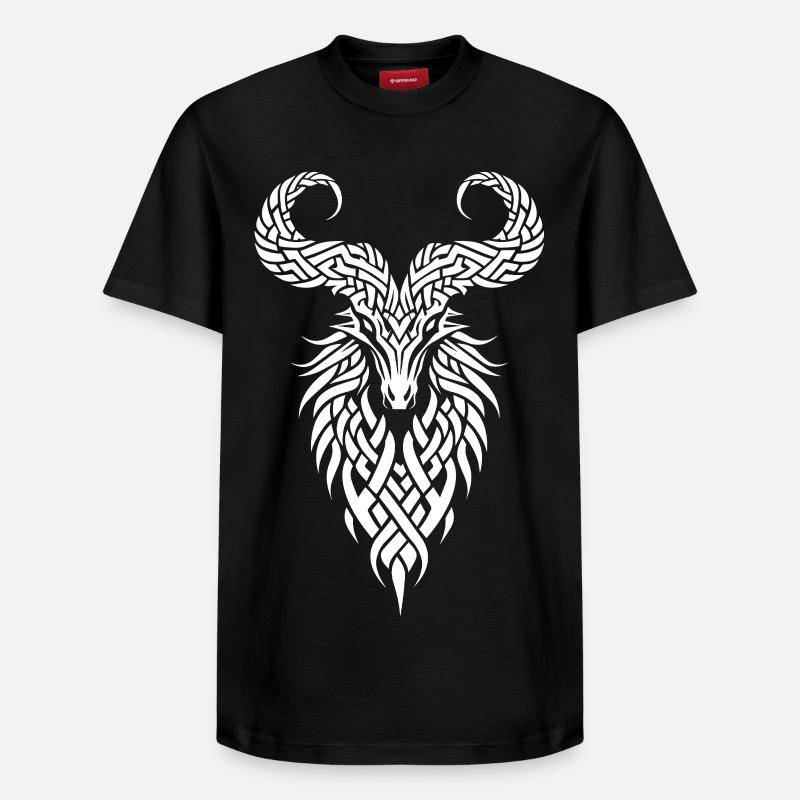 Illustration symbole celtique - T-shirt unisexe décontracté en coton Supima – de SPREAD - noir