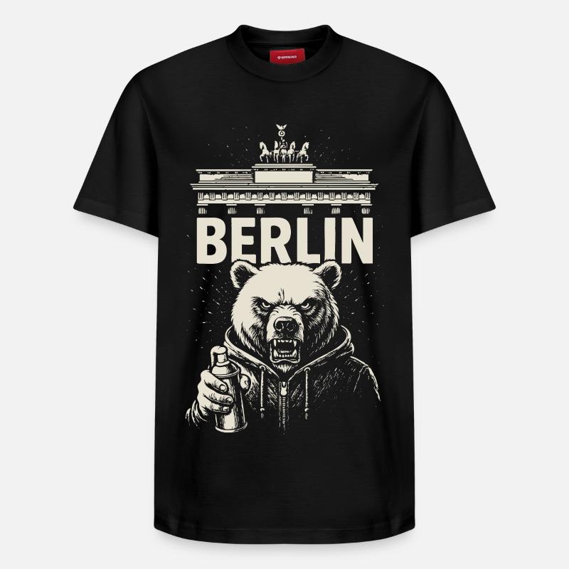 Berlin Rebel - T-shirt unisexe décontracté en coton Supima – de SPREAD - noir