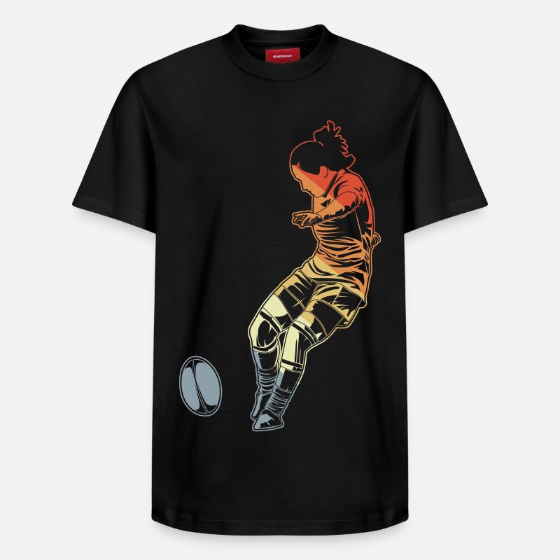 Rugby féminin - T-shirt unisexe décontracté en coton Supima – de SPREAD - noir