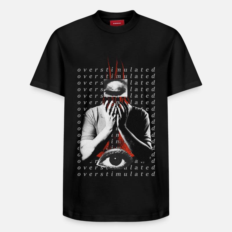 Surstimulé - T-shirt unisexe décontracté en coton Supima – de SPREAD - noir