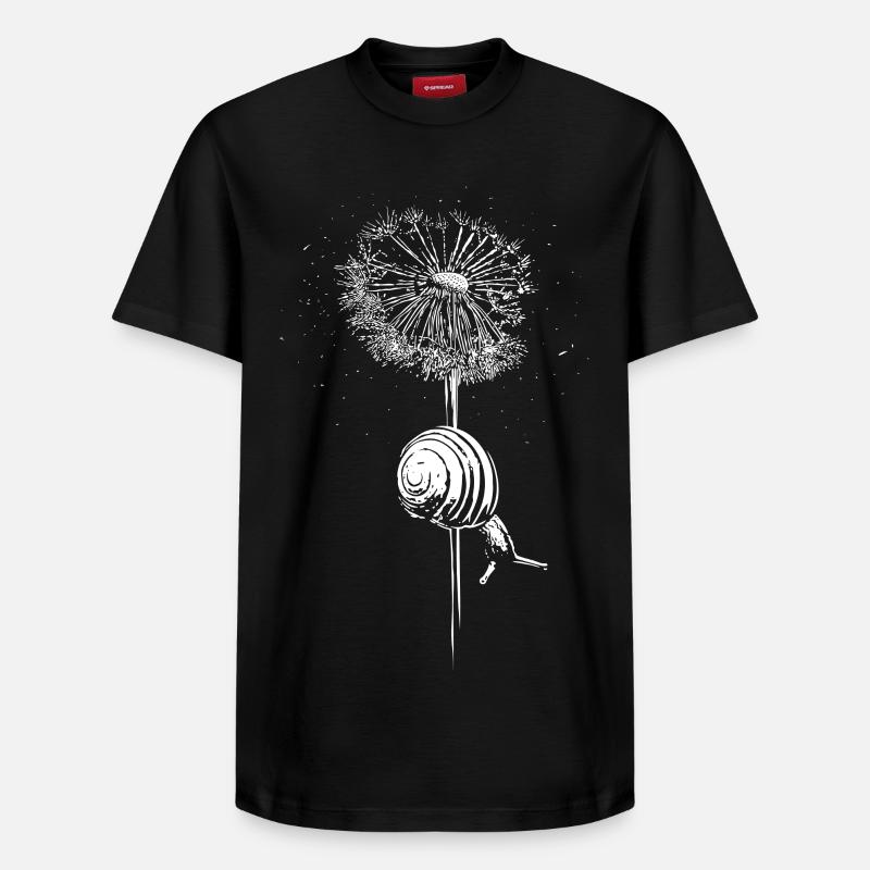 Pissenlit Pissenlit Escargot - T-shirt unisexe décontracté en coton Supima – de SPREAD - noir