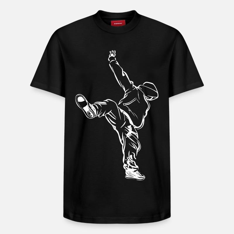 Croquis de breakdancer - T-shirt unisexe décontracté en coton Supima – de SPREAD - noir