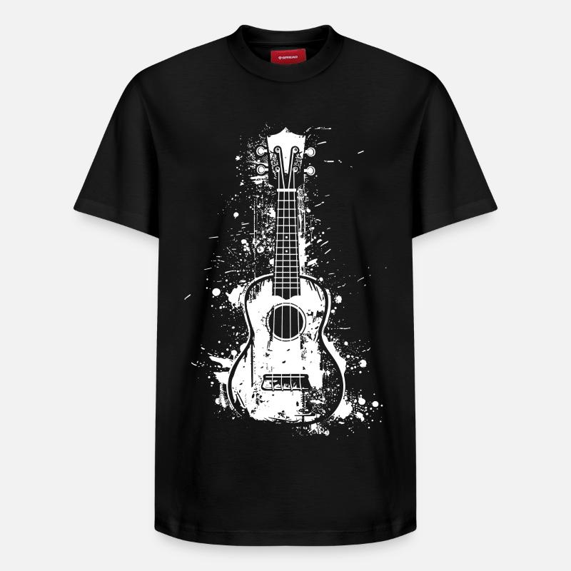 Ukulélé Graffiti - T-shirt unisexe décontracté en coton Supima – de SPREAD - noir