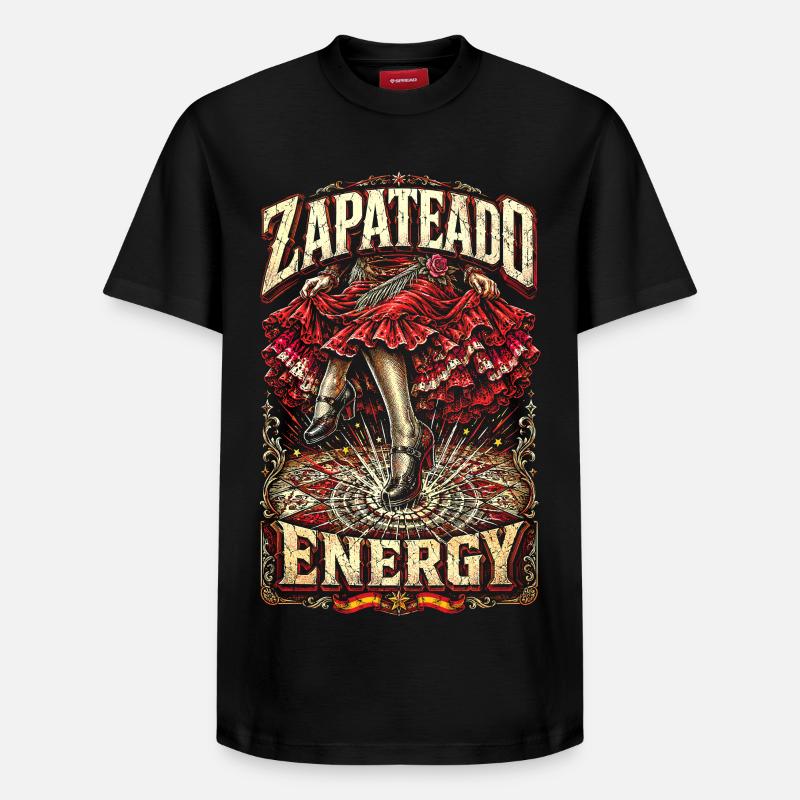 Flamenco Zapateado Energy - T-shirt unisexe décontracté en coton Supima – de SPREAD - noir