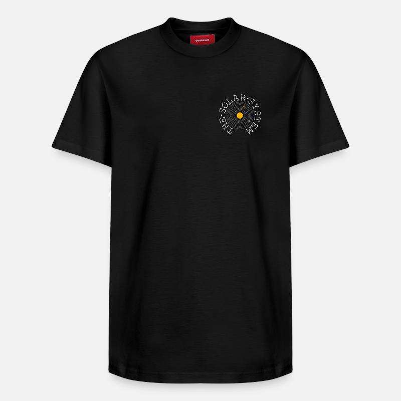 Le système solaire (blanc) - T-shirt unisexe décontracté en coton Supima – de SPREAD - noir