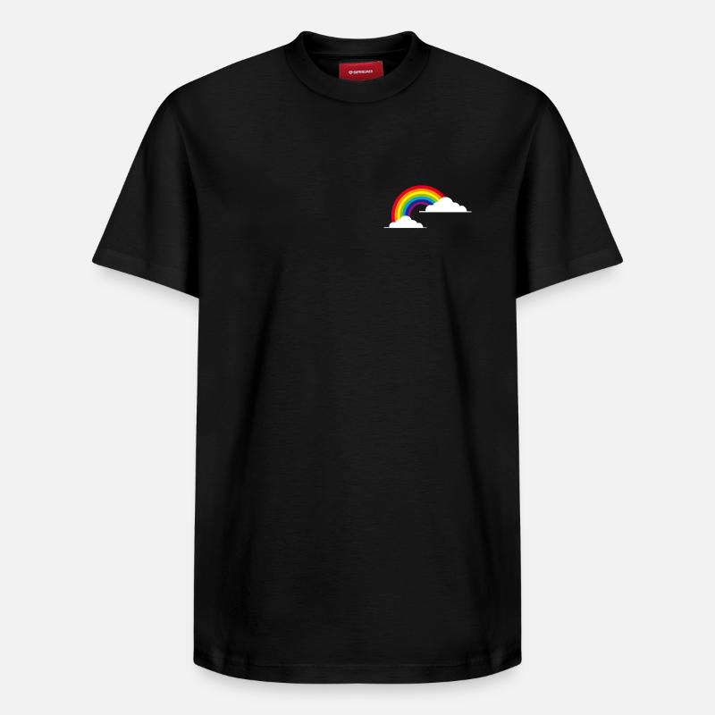 arc-en-ciel - T-shirt unisexe décontracté en coton Supima – de SPREAD - noir