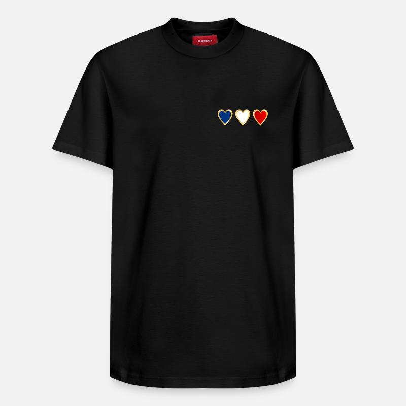 France Drapeau - T-shirt unisexe décontracté en coton Supima – de SPREAD - noir