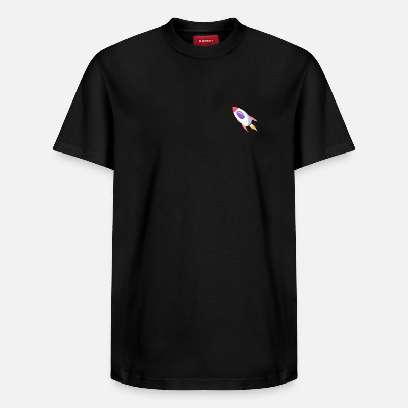 Space Rocket Pop Comic - T-shirt unisexe décontracté en coton Supima – de SPREAD - noir