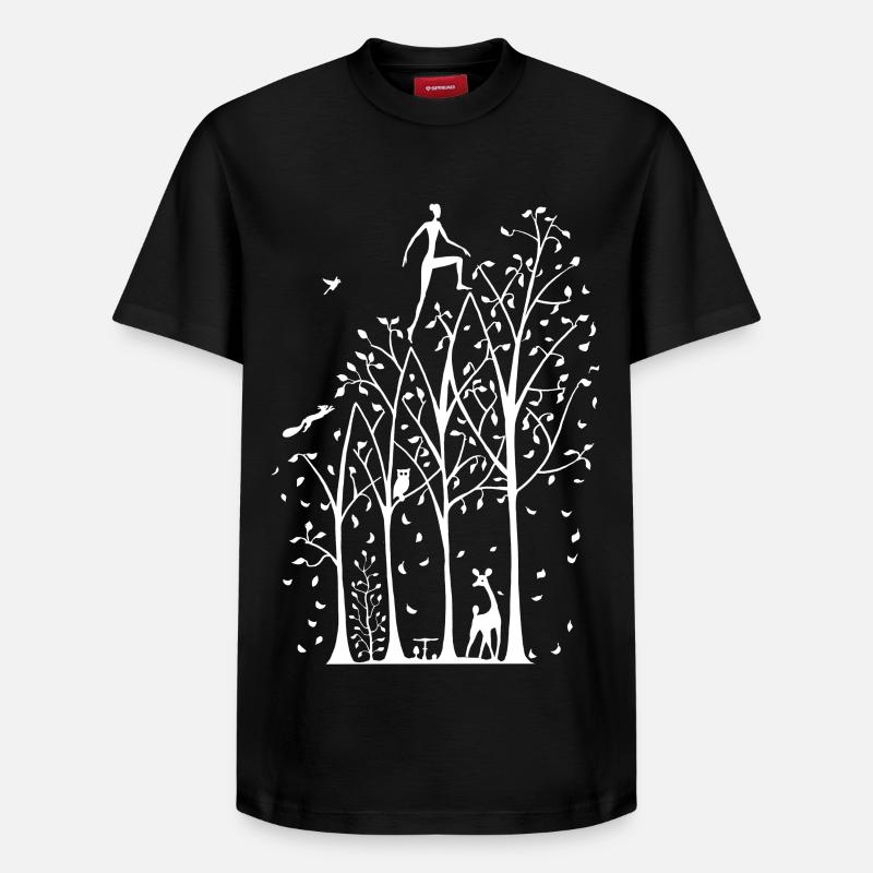 Comment vivre - vers le haut blanc - T-shirt unisexe décontracté en coton Supima – de SPREAD - noir