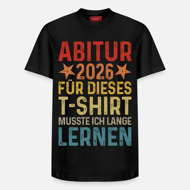 Abitur 2026 - T-shirt unisexe décontracté en coton Supima – de SPREAD - noir