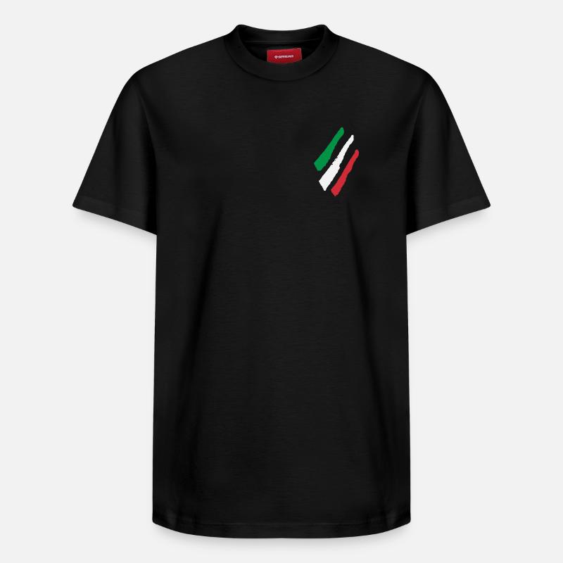 Drapeau italien - T-shirt unisexe décontracté en coton Supima – de SPREAD - noir