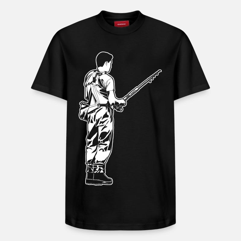 Pêcheur - T-shirt unisexe décontracté en coton Supima – de SPREAD - noir