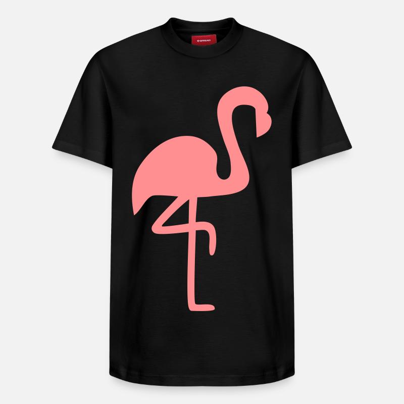 Flamingo Pink Tier Geschenk - Relaxed Unisex Supima Cotton T-Shirt – von SPREAD - Schwarz
