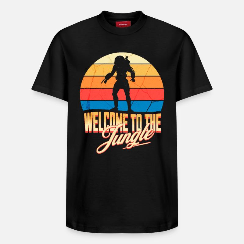 Bienvenue dans la jungle - T-shirt unisexe décontracté en coton Supima – de SPREAD - noir
