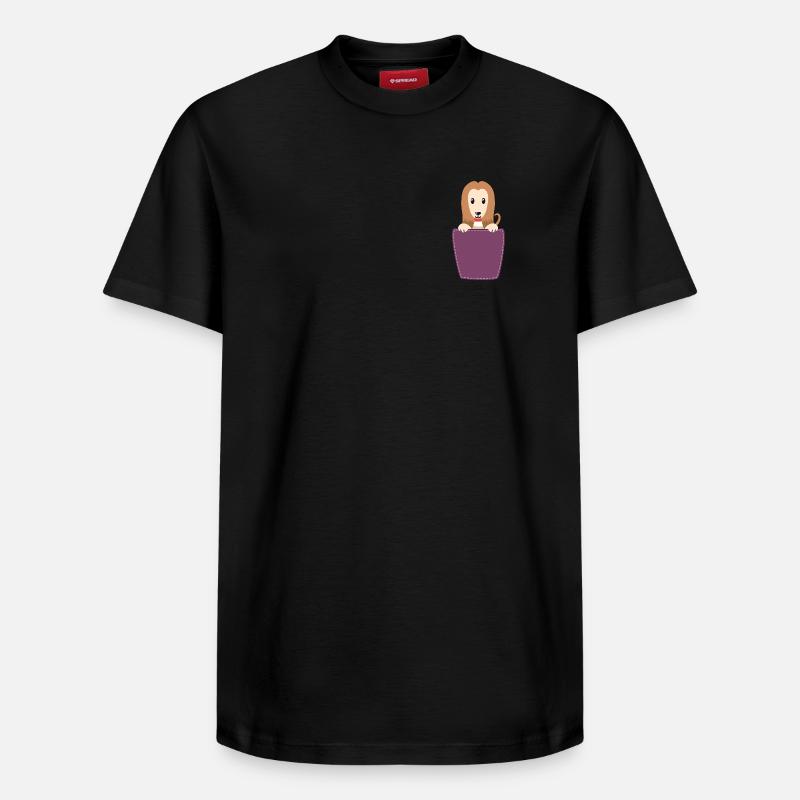 Lévrier dans la poche poitrine - T-shirt unisexe décontracté en coton Supima – de SPREAD - noir