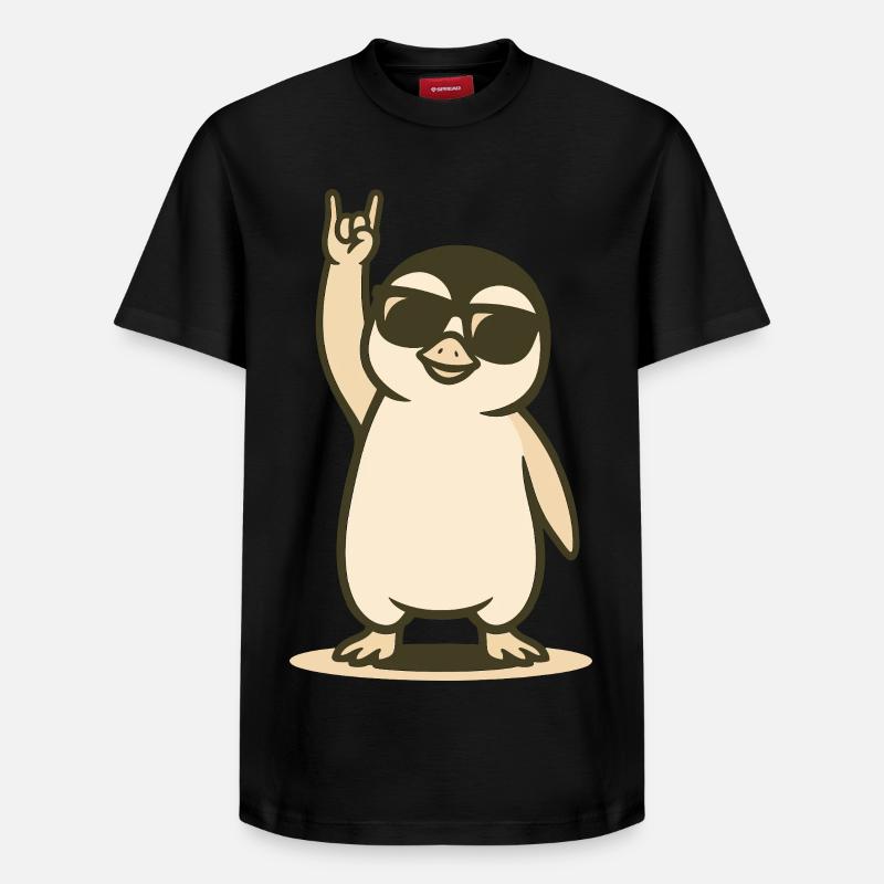 Poussin Polar Rocker - T-shirt unisexe décontracté en coton Supima – de SPREAD - noir