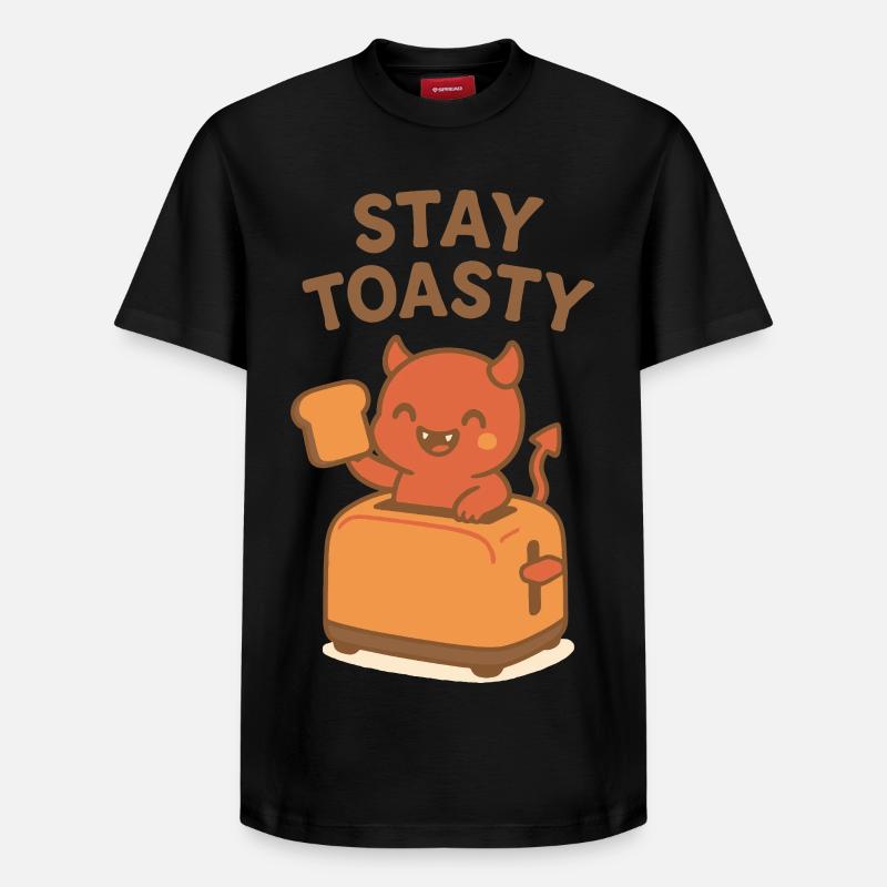 Petit-déjeuner Toasty Devil - T-shirt unisexe décontracté en coton Supima – de SPREAD - noir