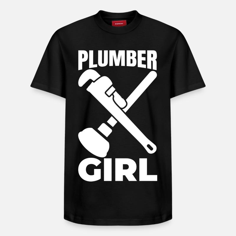 Plombier - T-shirt unisexe décontracté en coton Supima – de SPREAD - noir