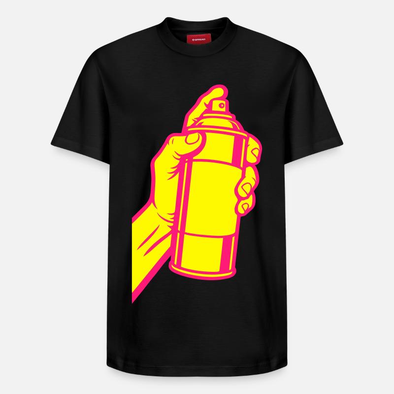 Graffiti Spray Peut Pop Art - T-shirt unisexe décontracté en coton Supima – de SPREAD - noir