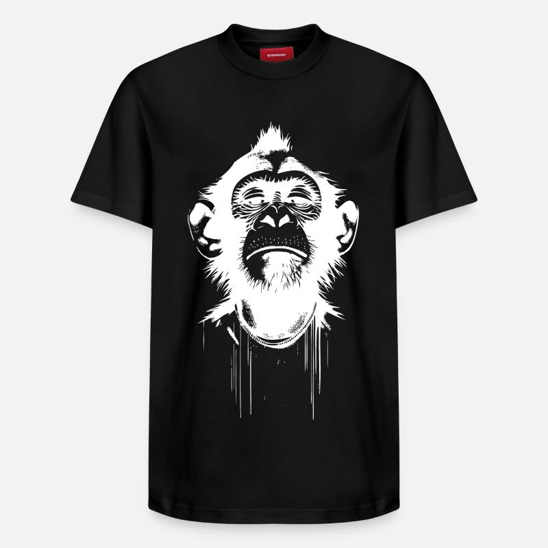Président Singe - T-shirt unisexe décontracté en coton Supima – de SPREAD - noir