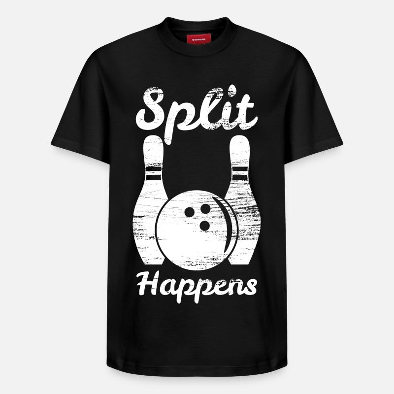 Bowling Split - Relaxed Unisex Supima Cotton T-Shirt – by SPREAD - black