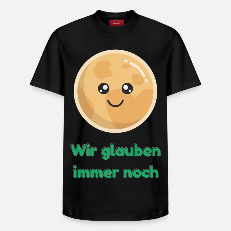 Wir glauben immer noch mit Pluto - Relaxed Unisex Supima Cotton T-Shirt – von SPREAD - Schwarz