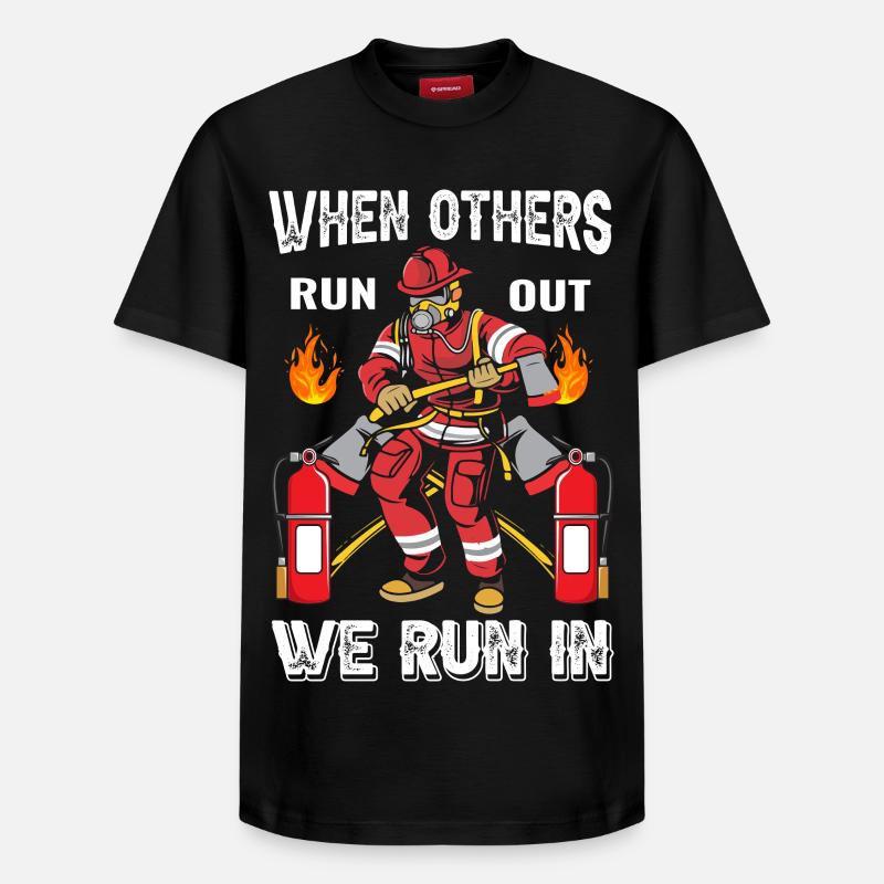 Fire brigade - Relaxed Unisex Supima Cotton T-Shirt – by SPREAD - black