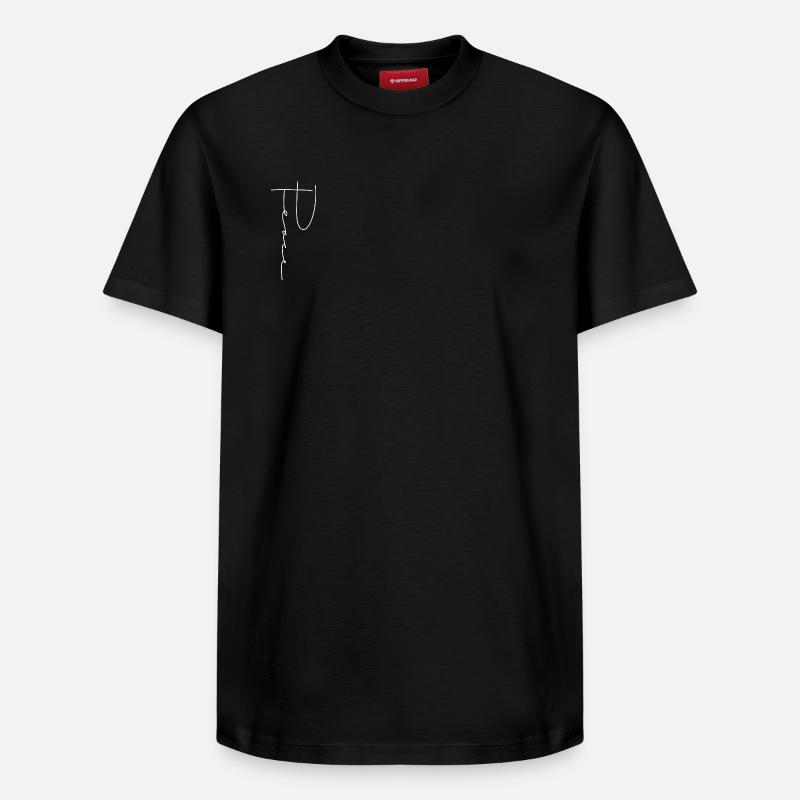 Écriture de paix - T-shirt unisexe décontracté en coton Supima – de SPREAD - noir