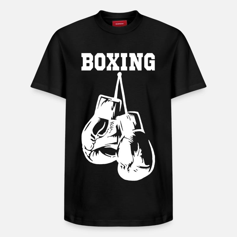 Gants de boxe blancs - T-shirt unisexe décontracté en coton Supima – de SPREAD - noir