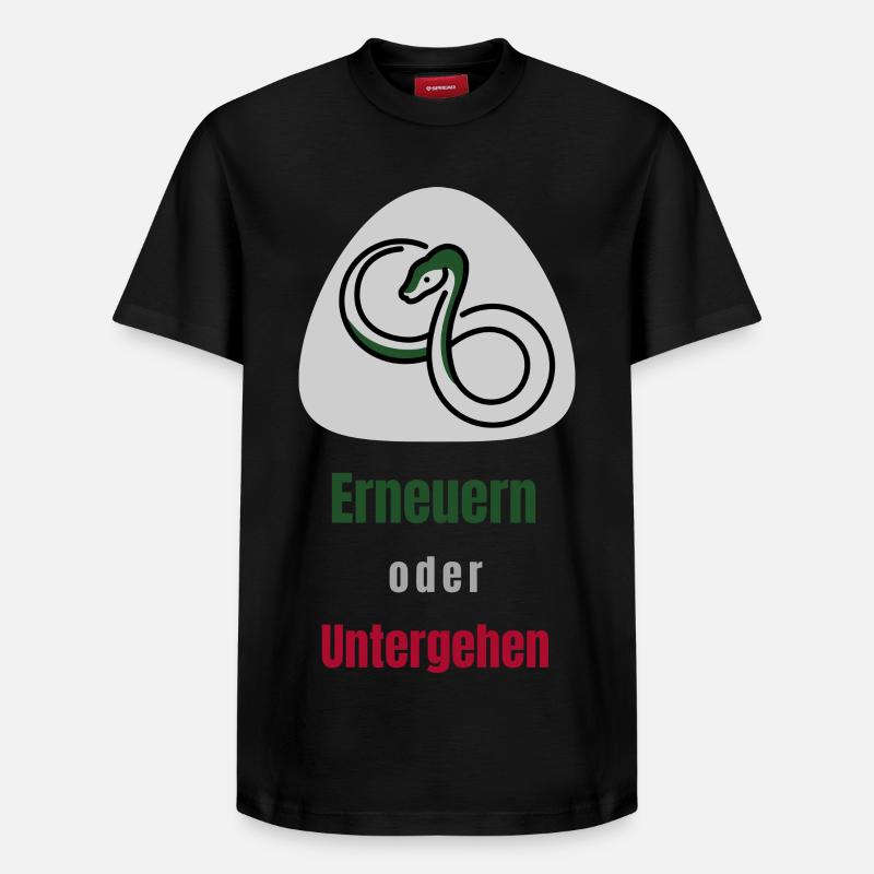 Renouveler ou périr - T-shirt unisexe décontracté en coton Supima – de SPREAD - noir