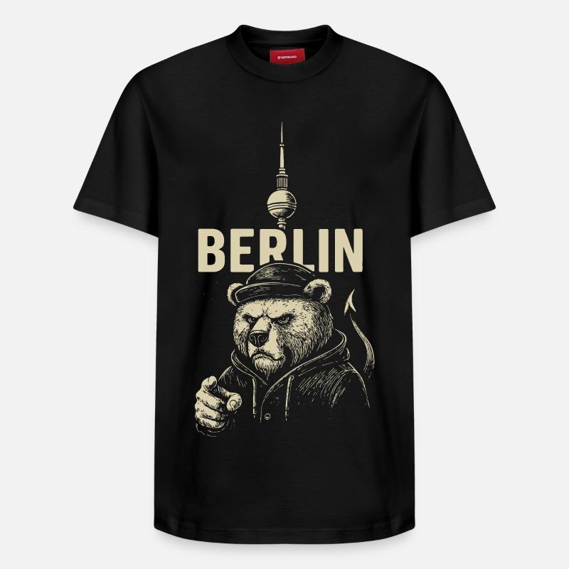 Rebelle de la capitale - T-shirt unisexe décontracté en coton Supima – de SPREAD - noir