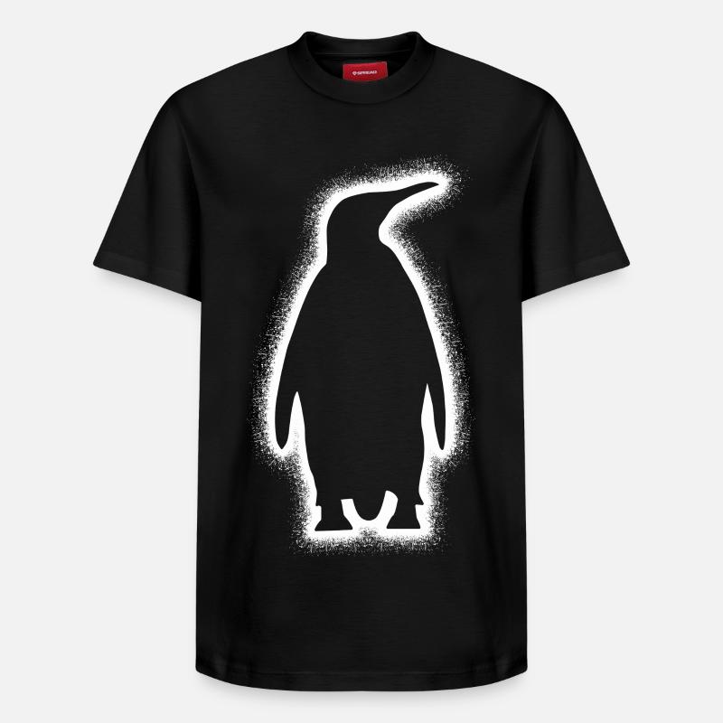 Penguins Hommes Garçons Enfants Penguin - T-shirt unisexe décontracté en coton Supima – de SPREAD - noir