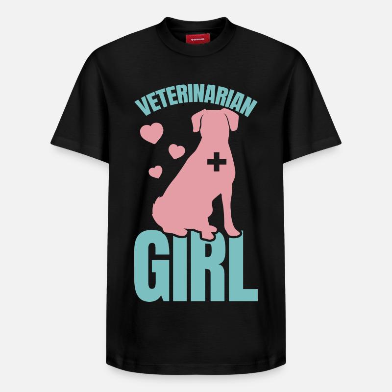 Vétérinaire - T-shirt unisexe décontracté en coton Supima – de SPREAD - noir