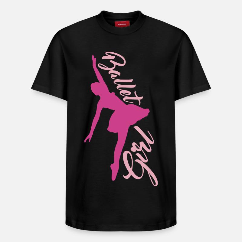 danseuse de ballet - T-shirt unisexe décontracté en coton Supima – de SPREAD - noir