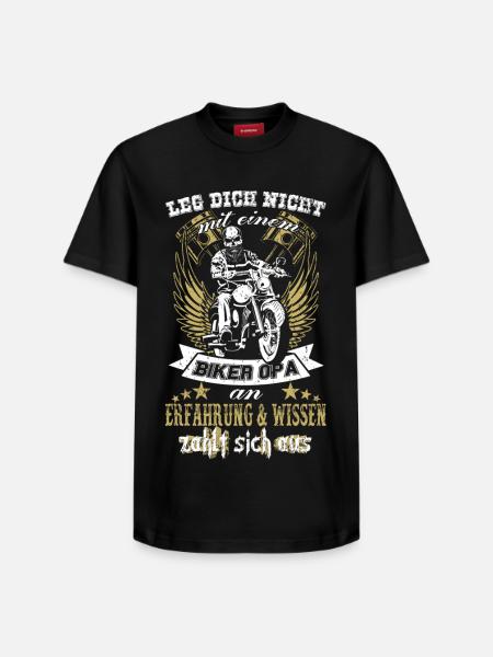 Biker Opa - Relaxed Unisex Supima Cotton T-Shirt – von SPREAD - Schwarz