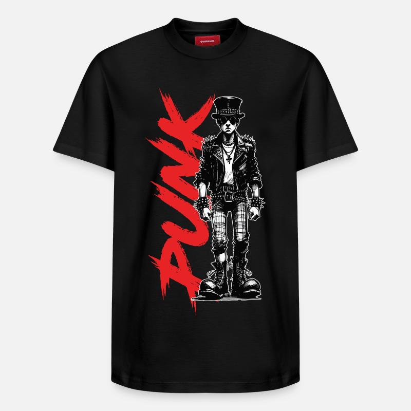 Punks mit Hut - Relaxed Unisex Supima Cotton T-Shirt – von SPREAD - Schwarz
