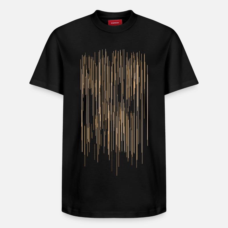 Motif à rayures / Arrière-plan - T-shirt unisexe décontracté en coton Supima – de SPREAD - noir