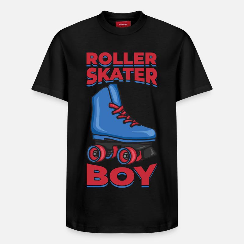 Patins à roulettes garçon - T-shirt unisexe décontracté en coton Supima – de SPREAD - noir