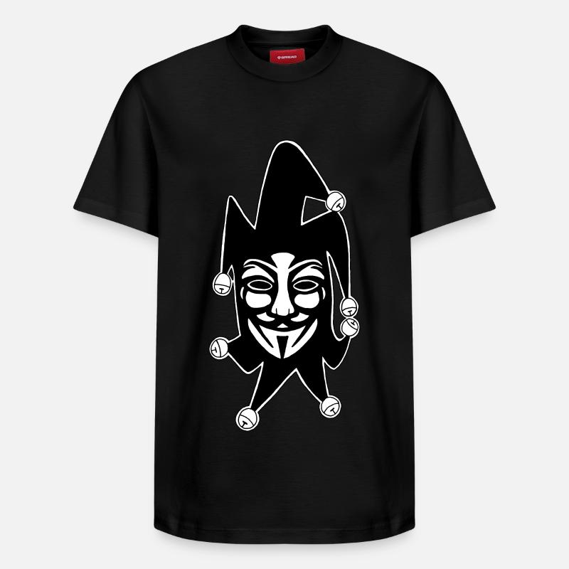 Anonymous Jester - Relaxed Unisex Supima Cotton T-Shirt – by SPREAD - black