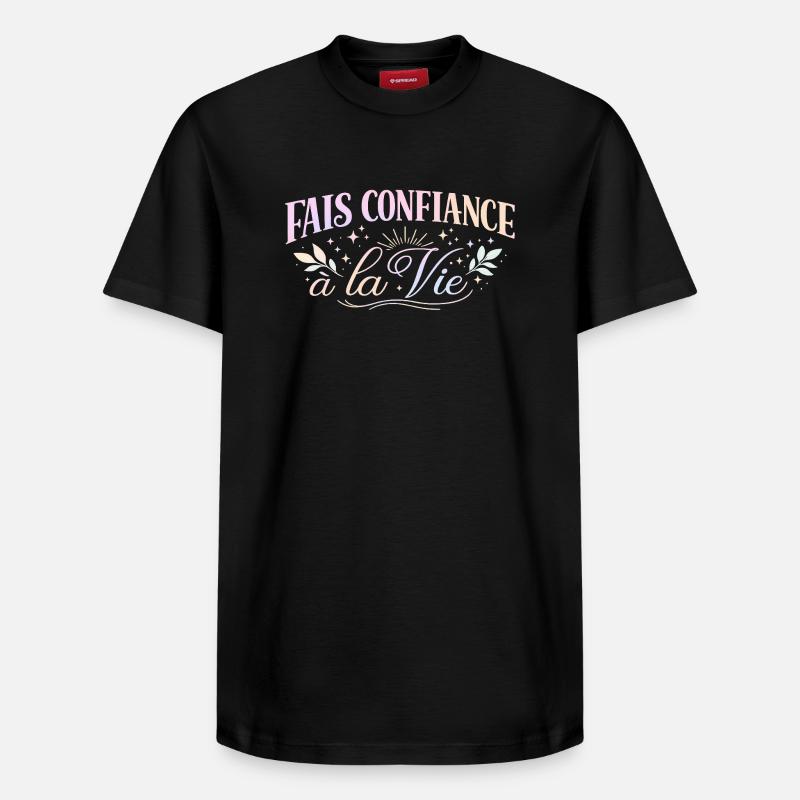 Fais Confiance à la Vie - T-shirt unisexe décontracté en coton Supima – de SPREAD - noir