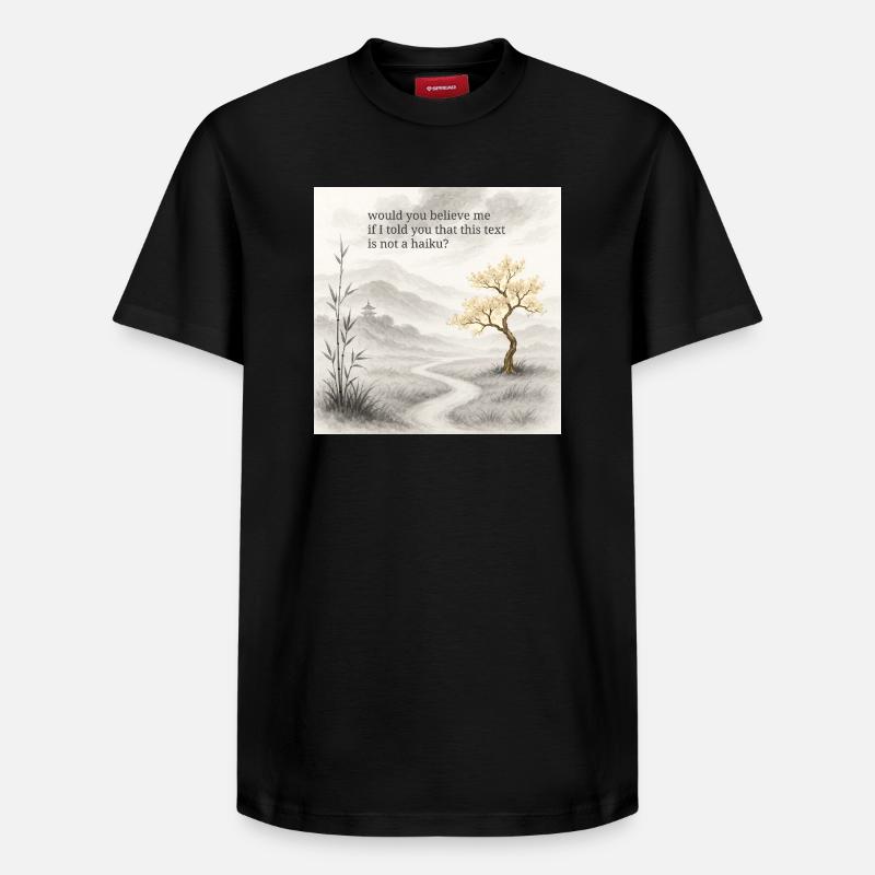 Qu’est-ce qu’un haïku ? - T-shirt unisexe décontracté en coton Supima – de SPREAD - noir