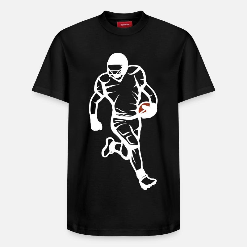 Dessin de footballeur - T-shirt unisexe décontracté en coton Supima – de SPREAD - noir