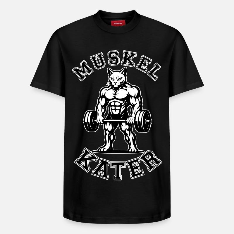 Douleurs musculaires - chat - dicton - T-shirt unisexe décontracté en coton Supima – de SPREAD - noir