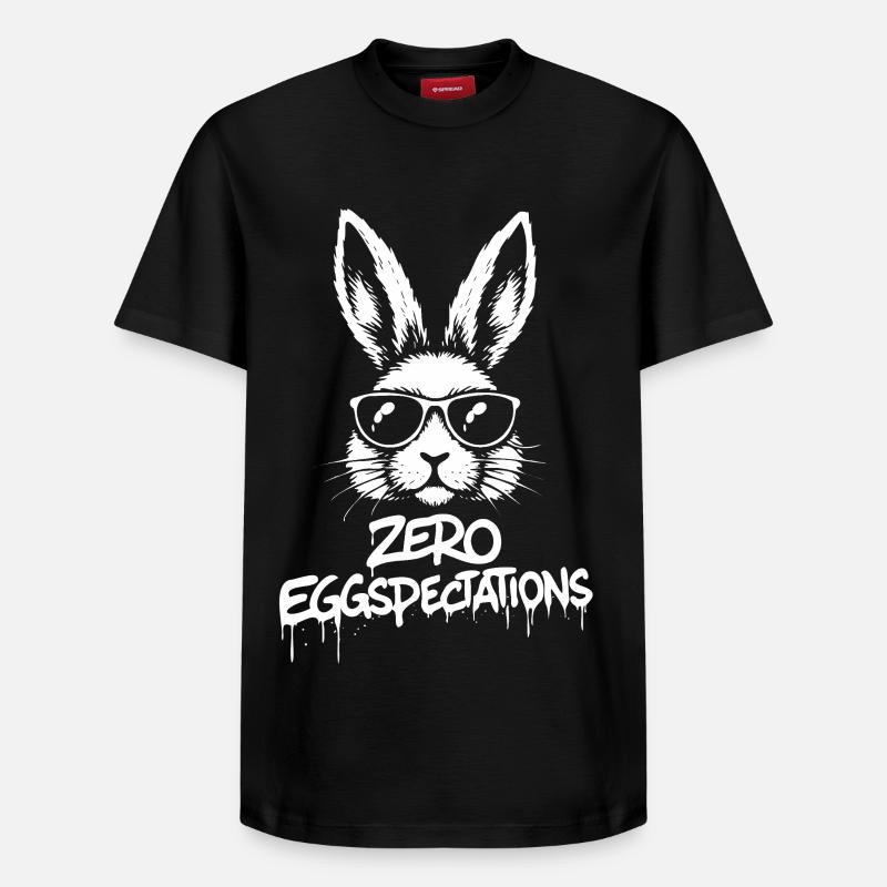 Zero Eggspectations - Relaxed Unisex Supima Cotton T-Shirt – von SPREAD - Schwarz