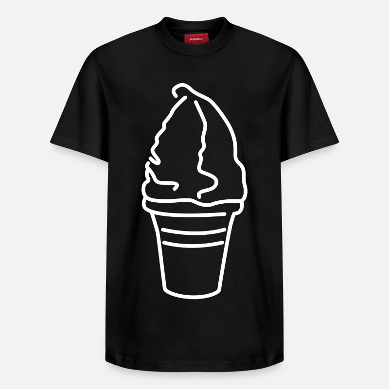 Crème glacée molle - T-shirt unisexe décontracté en coton Supima – de SPREAD - noir