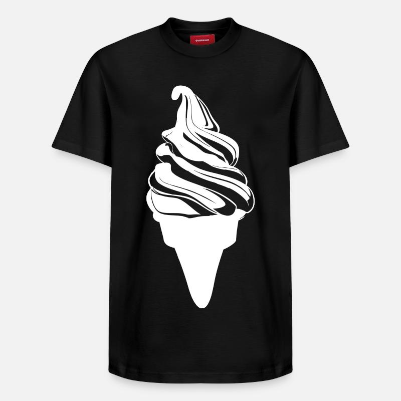 Glace molle - T-shirt unisexe décontracté en coton Supima – de SPREAD - noir