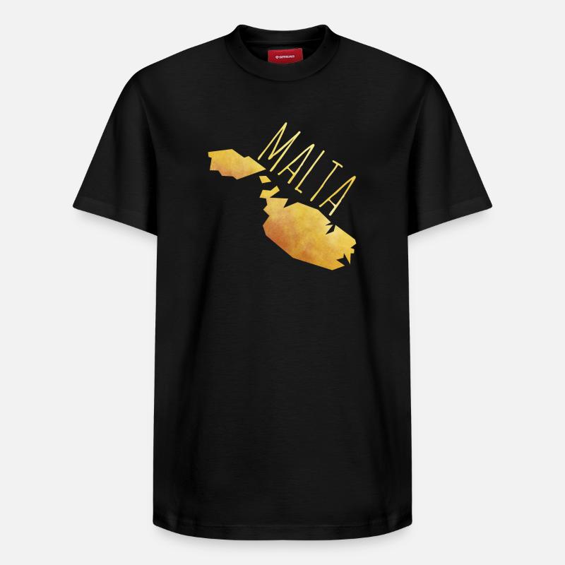 malta - T-shirt unisexe décontracté en coton Supima – de SPREAD - noir