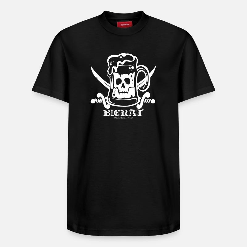 Bierat - white - T-shirt unisexe décontracté en coton Supima – de SPREAD - noir