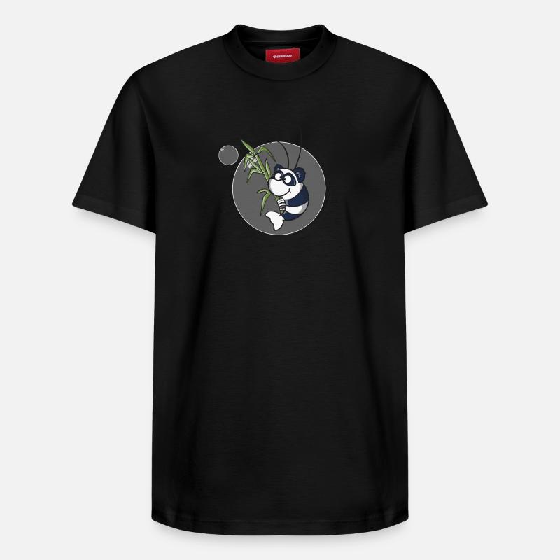 Panda Garnele - Relaxed Unisex Supima Cotton T-Shirt – von SPREAD - Schwarz
